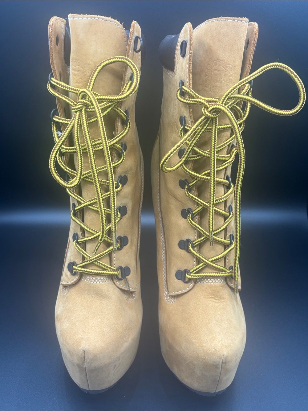 ZIGI GIRL Y2K 90s Tan Platform Ankle Boots , Sz 10